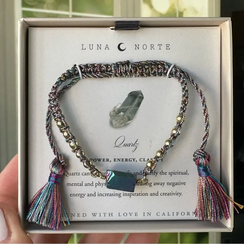 New Luna Norte Quartz 14k Plated Brass Bracelet